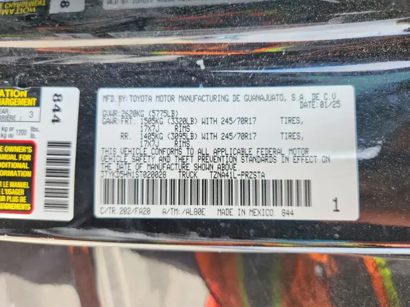2025 TOYOTA TACOMA SR  