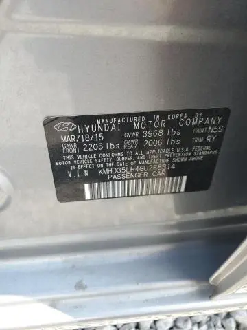 2016 HYUNDAI ELANTRA GT