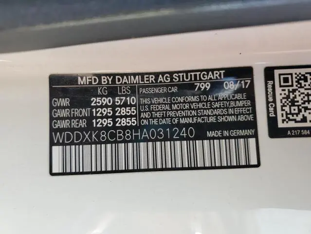 2017 MERCEDES-BENZ S 550  