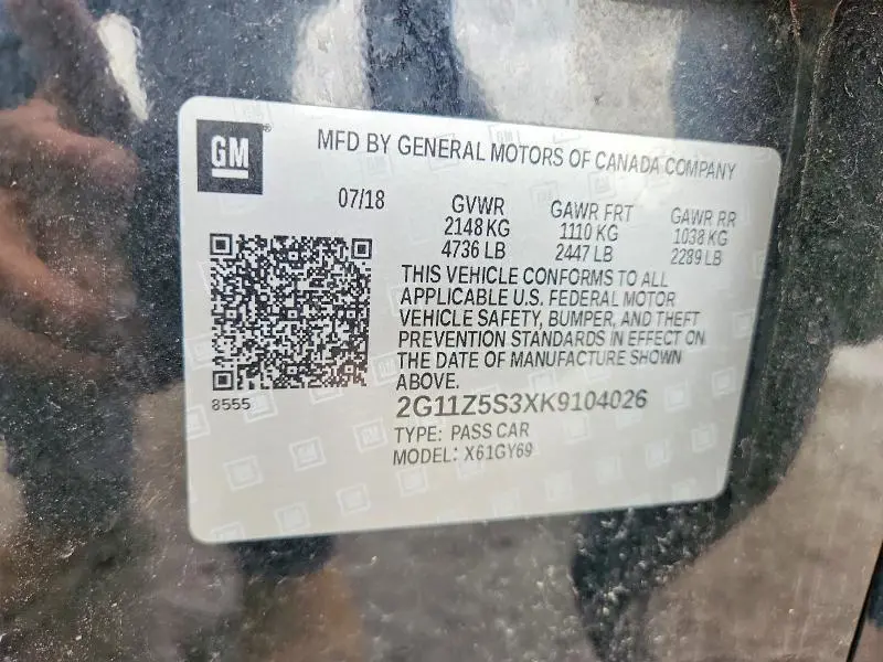 2019 CHEVROLET IMPALA LT  