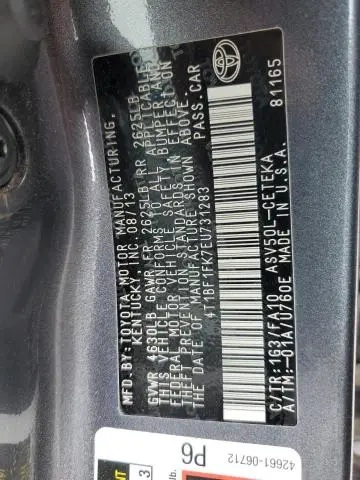 2014 TOYOTA CAMRY L  