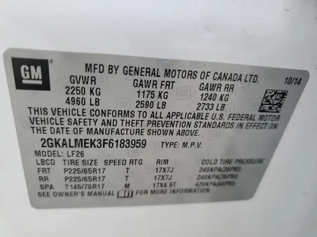 2015 GMC TERRAIN SLE  