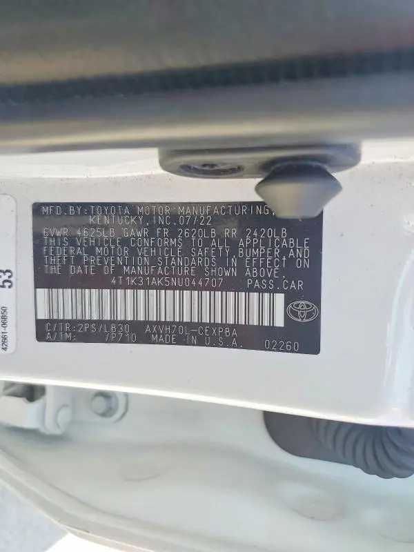 2022 TOYOTA CAMRY XSE  