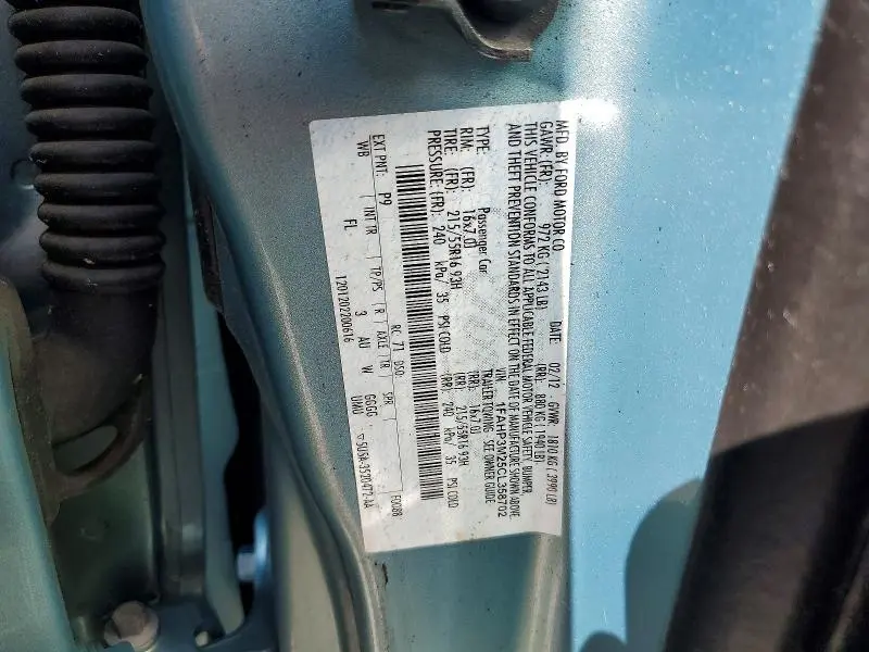 2012 FORD FOCUS SEL  