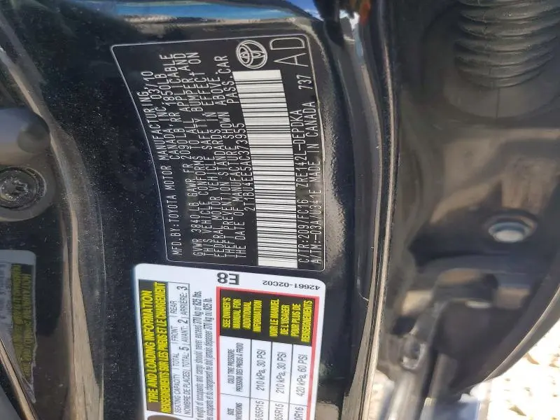 2010 TOYOTA COROLLA LE  