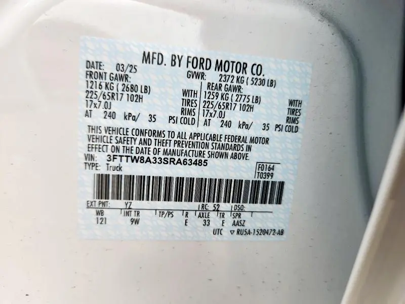 2025 FORD MAVERICK XL  