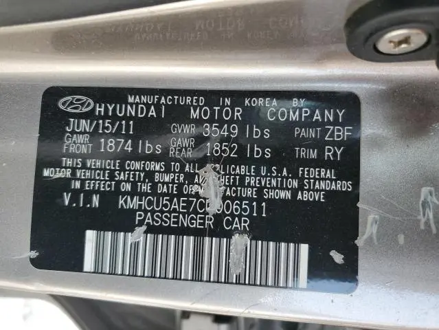 2012 HYUNDAI ACCENT GLS  