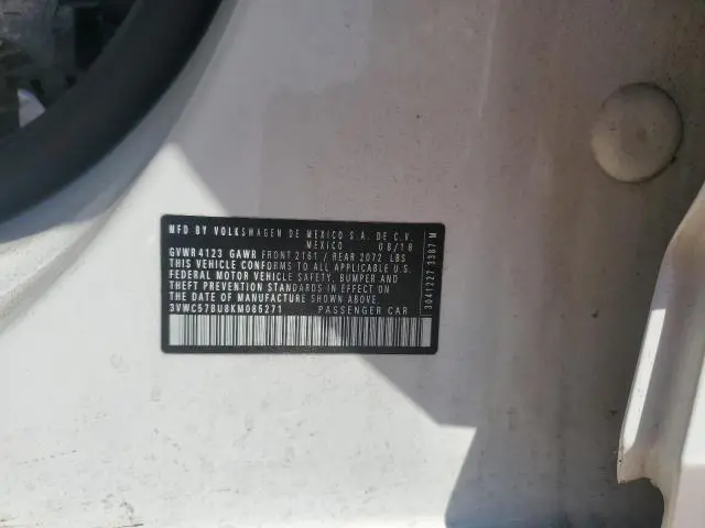 2019 VOLKSWAGEN JETTA S  