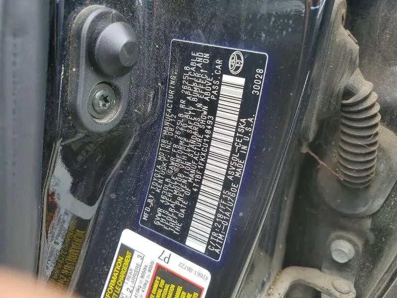 2012 TOYOTA CAMRY SE  