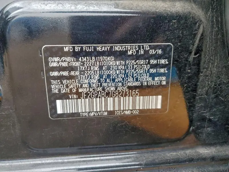 2016 SUBARU CROSSTREK PREMIUM  