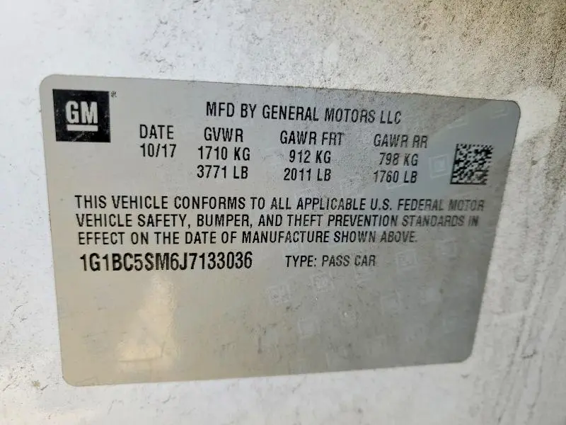 2018 CHEVROLET CRUZE LS  