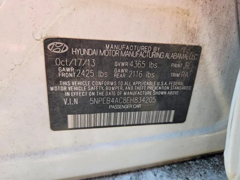 2014 HYUNDAI SONATA GLS  