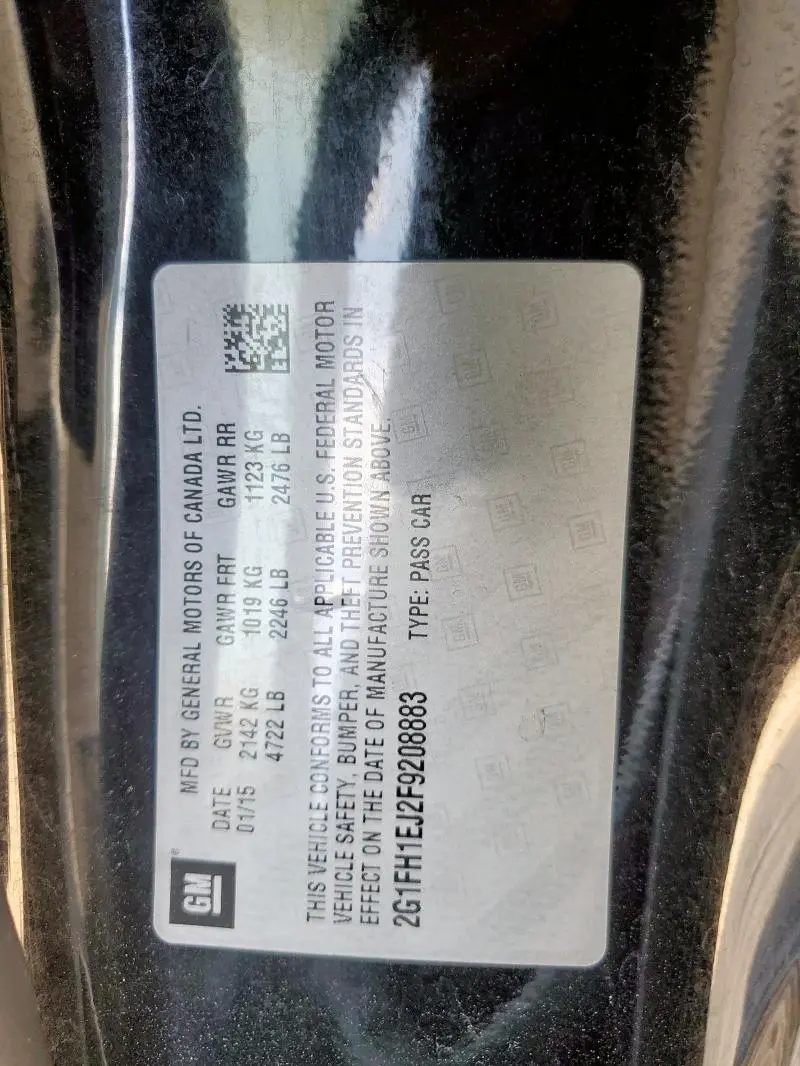 2015 CHEVROLET CAMARO SS  