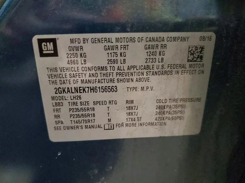 2017 GMC TERRAIN SLE  