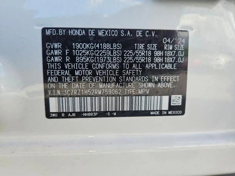 2024 HONDA HR-V SPORT  