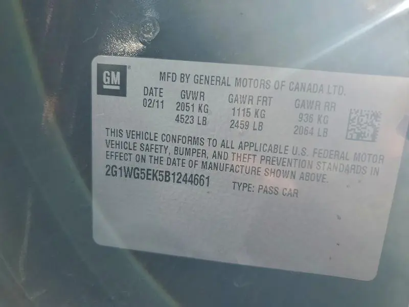 2011 CHEVROLET IMPALA LT  