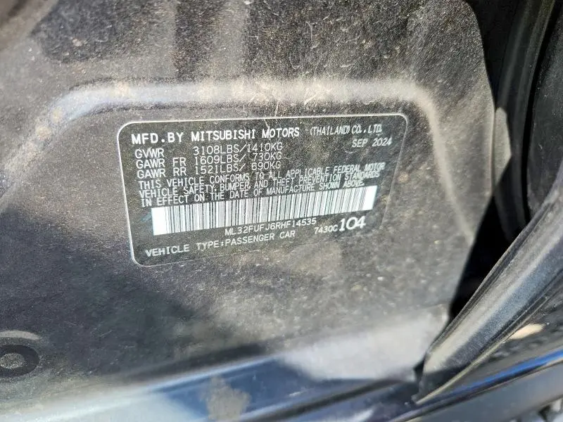 2024 MITSUBISHI MIRAGE G4 ES  