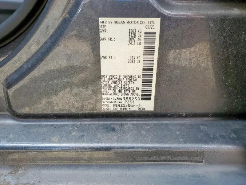 2021 NISSAN ALTIMA SR  