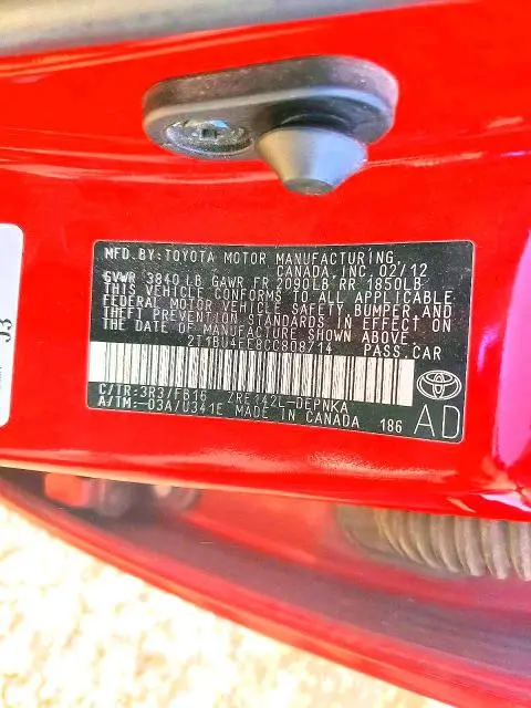 2012 TOYOTA COROLLA LE  