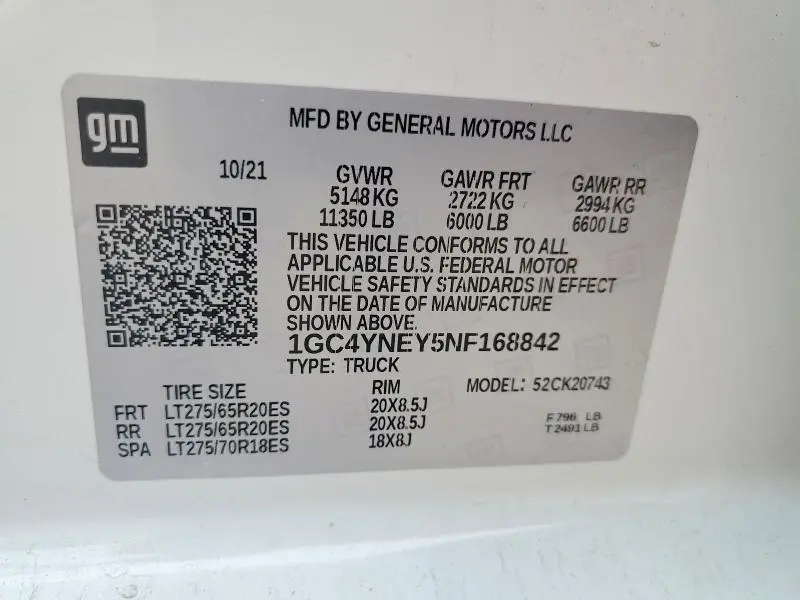 2022 CHEVROLET SILVERADO K2500 HEAVY DUTY LT  