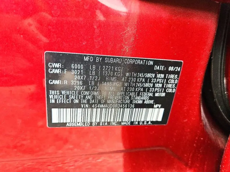 2024 SUBARU ASCENT LIMITED  