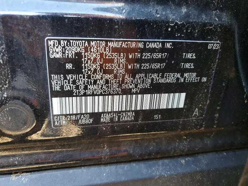 2023 TOYOTA RAV4 XLE  