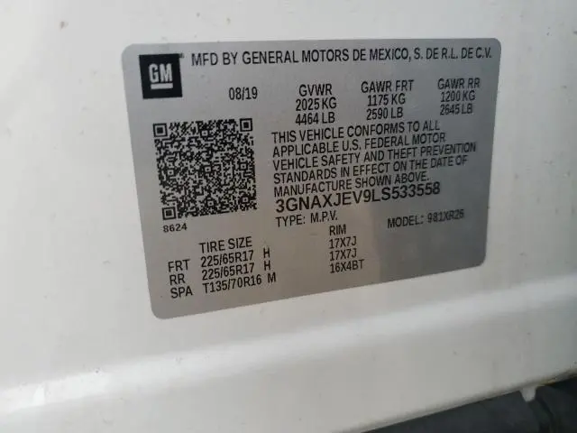 2020 CHEVROLET EQUINOX LT  