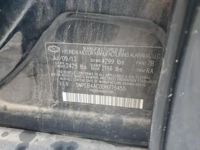 2013 HYUNDAI SONATA GLS  
