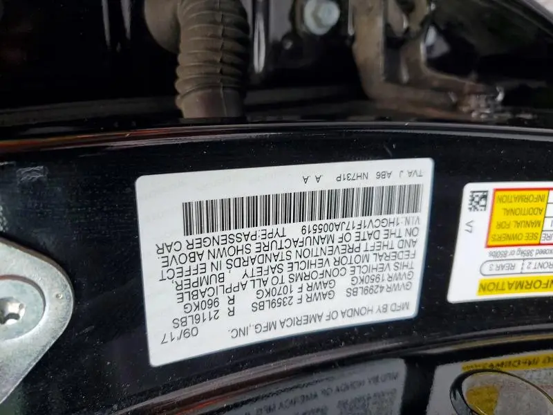 2018 HONDA ACCORD LX  