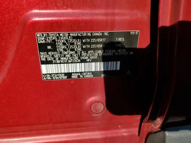 2018 TOYOTA RAV4 LE  