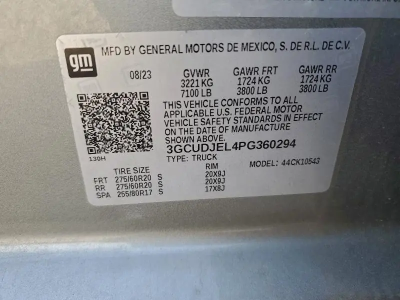 2023 CHEVROLET SILVERADO K1500 HIGH COUNTRY  