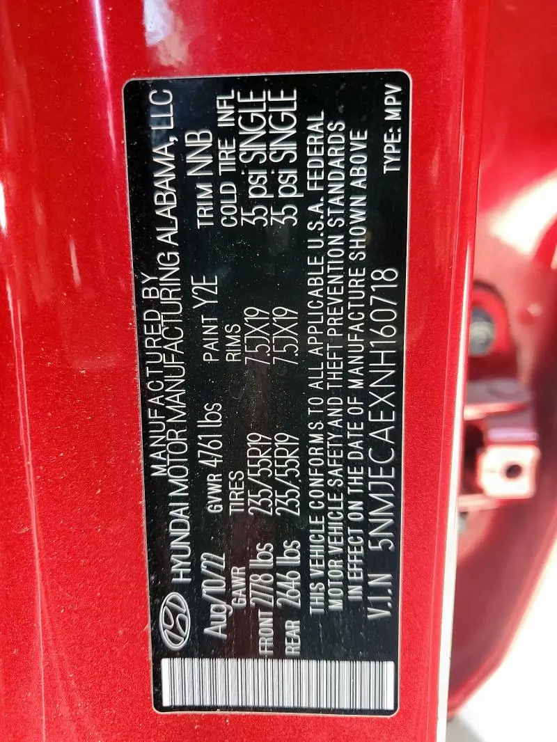 2022 HYUNDAI TUCSON LIMITED  