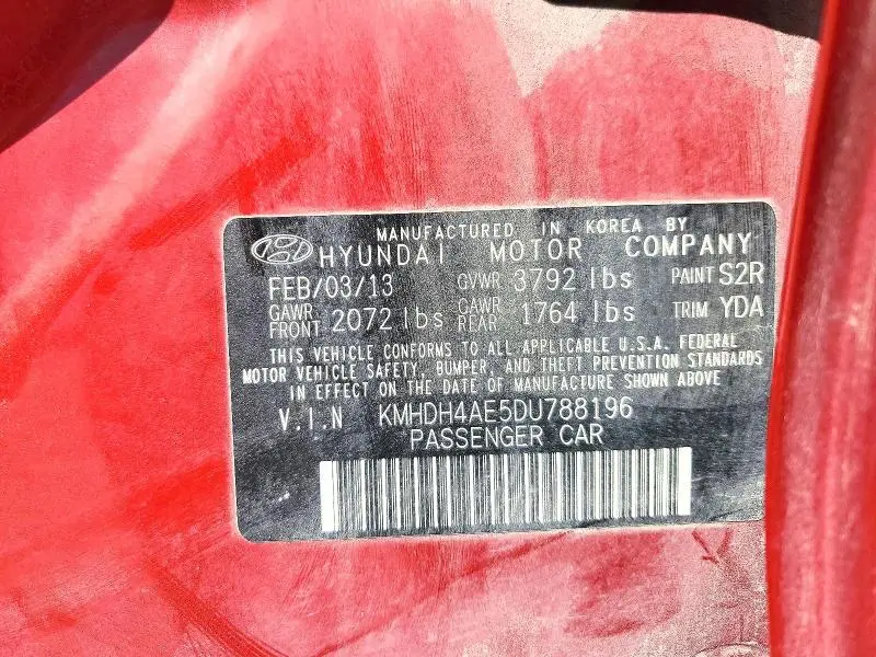 2013 HYUNDAI ELANTRA GLS  