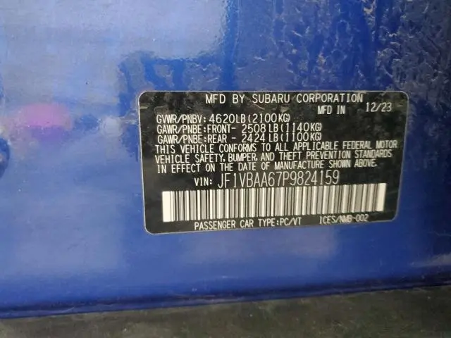 2023 SUBARU WRX   