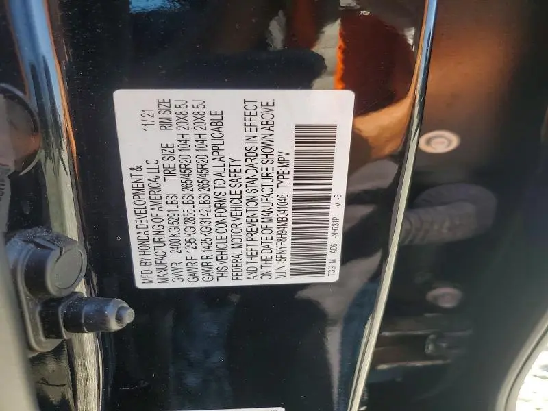 2021 HONDA PASSPORT TOURING  