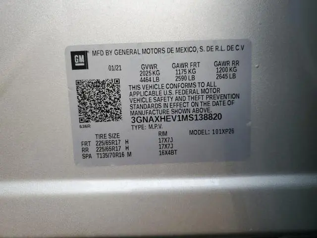 2021 CHEVROLET EQUINOX LS  