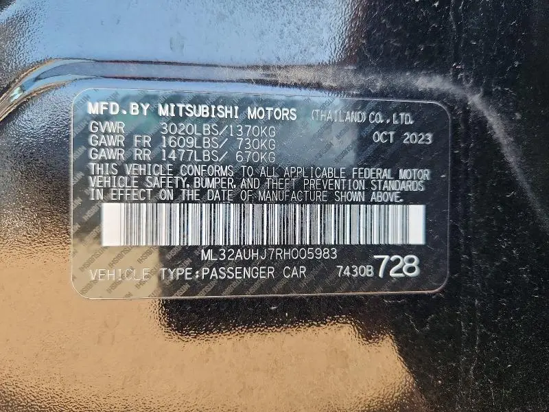 2024 MITSUBISHI MIRAGE ES  