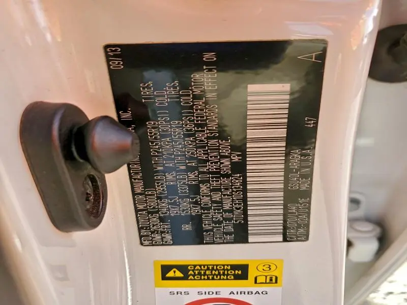 2013 TOYOTA HIGHLANDER LIMITED  