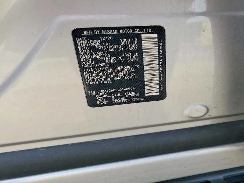 2021 NISSAN ARMADA SV  