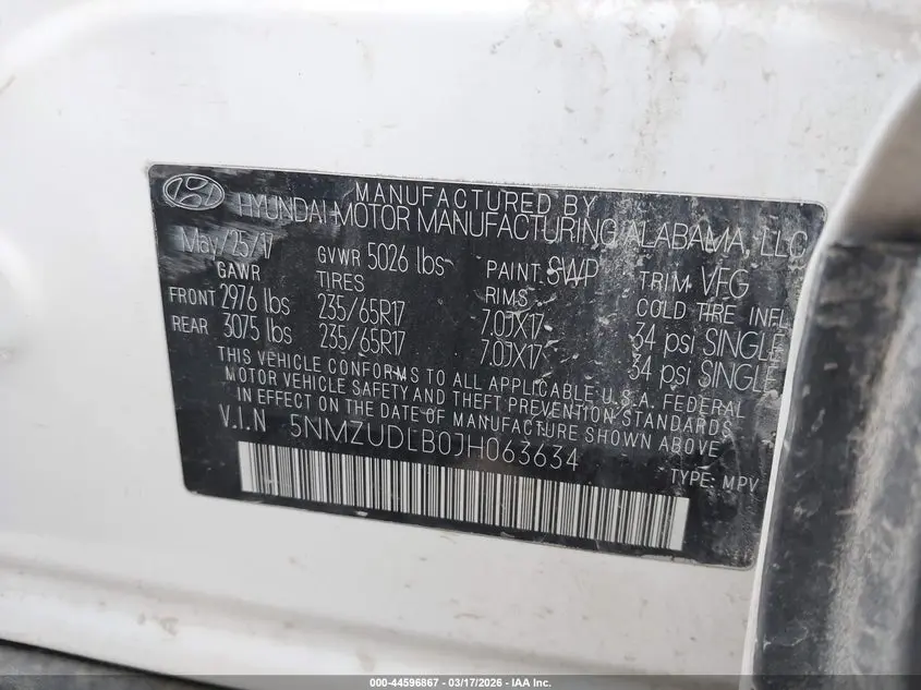 2018 HYUNDAI SANTA FE SPORT 2.4L