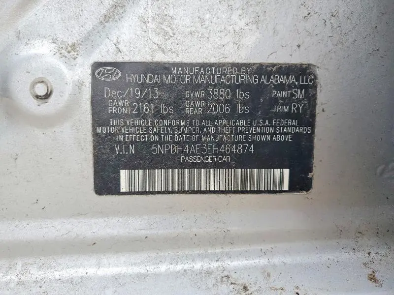 2014 HYUNDAI ELANTRA LIMITED  