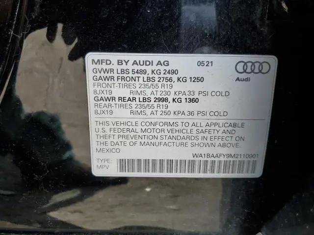 2021 AUDI Q5 PREMIUM PLUS  
