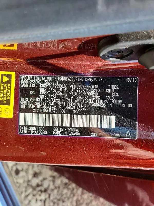2014 LEXUS RX 350 BASE  