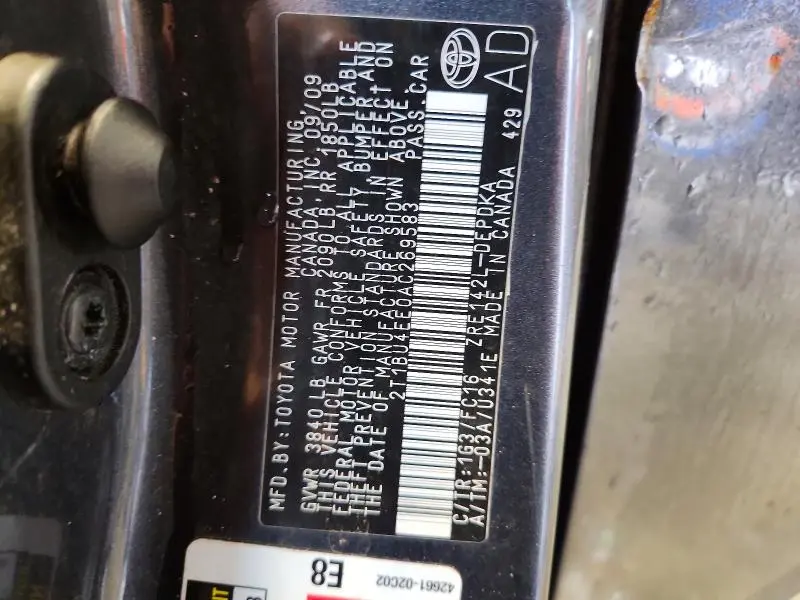 2010 TOYOTA COROLLA LE  