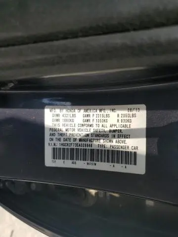 2014 HONDA ACCORD EX  