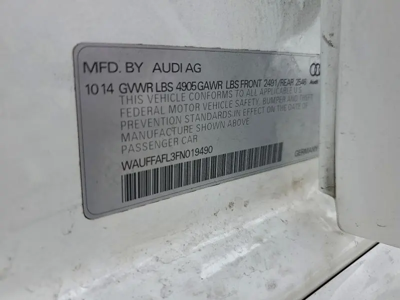 2015 AUDI A4 PREMIUM PLUS  