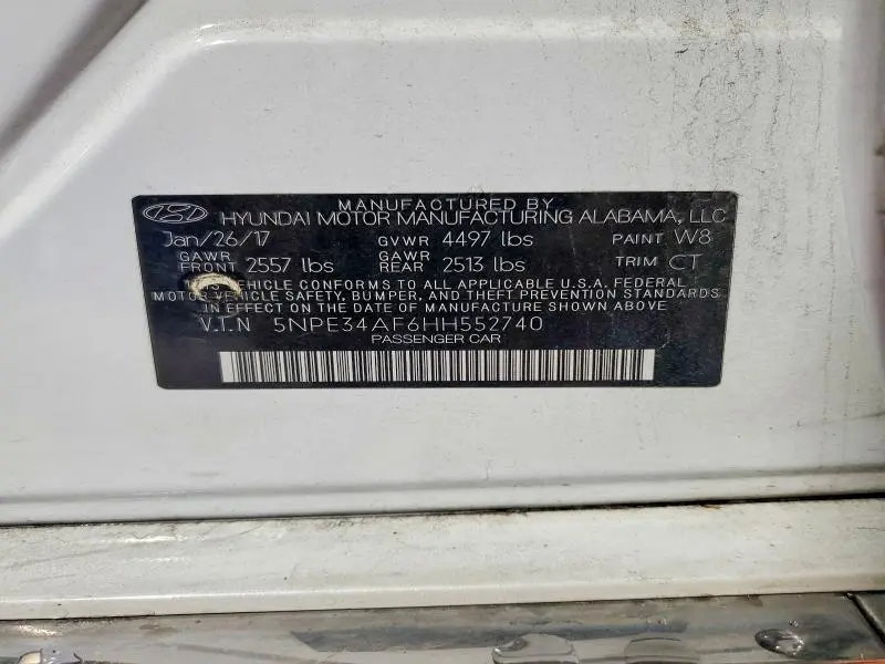 2017 HYUNDAI SONATA SPORT  