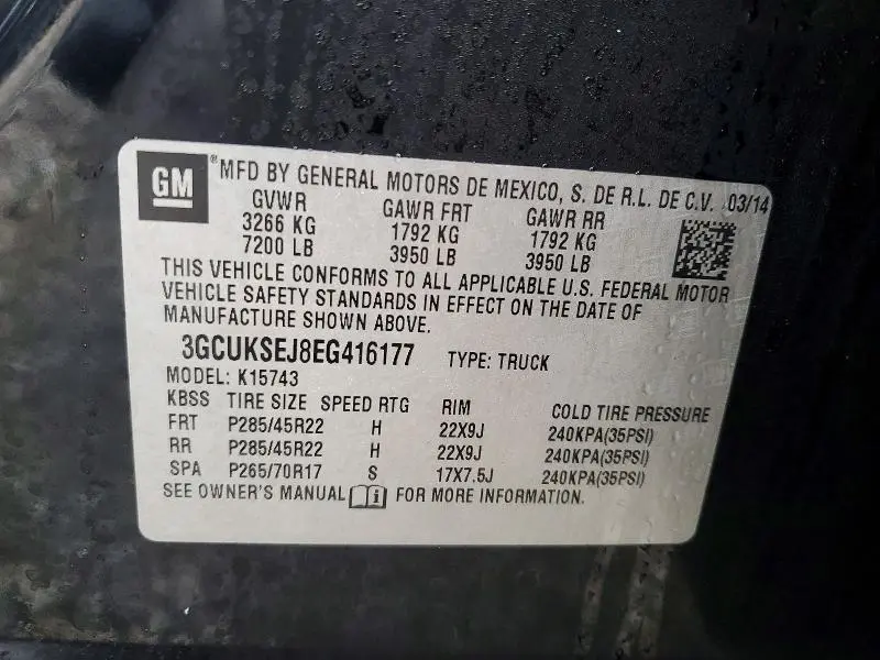 2014 CHEVROLET SILVERADO K1500 LTZ  