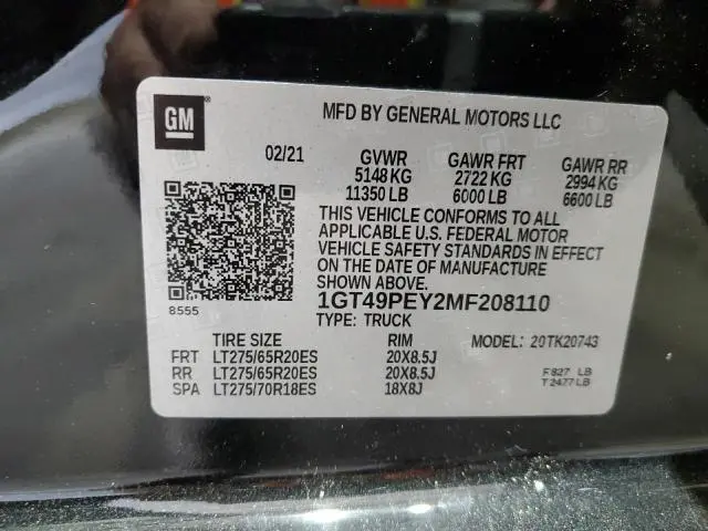 2021 GMC SIERRA K2500 AT4  