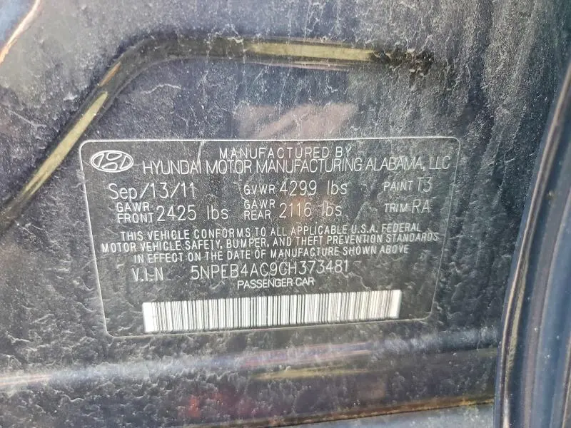 2012 HYUNDAI SONATA GLS  